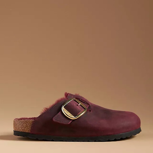 NWT BIRKENSTOCK BIG BUCKLE Boston Shearling Clogs! - Picture 4 of 11